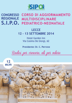corso di aggiornamento multidisciplinare pediatrico