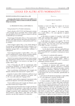 Decreto Legislativo n. 112/2014