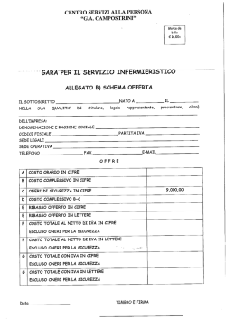 CENTRO SERVIZI ALLA PERSONA “G.A. CAMPOSTRINI”