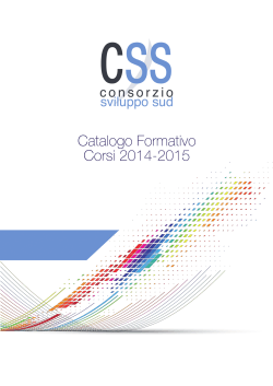 catalogo formativo css - Consorzio Sviluppo Sud