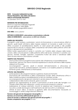Scheda sintetica progetto SCR CSS - Provincia di Forlì