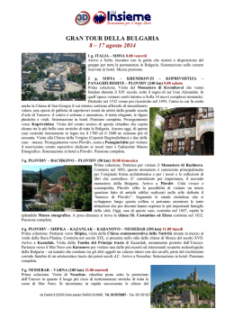 Gran Tour di Bulgaria Partenze garantite - Olinad Viaggi