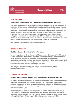 In primo piano Notizie da Bruxelles I numeri del turismo