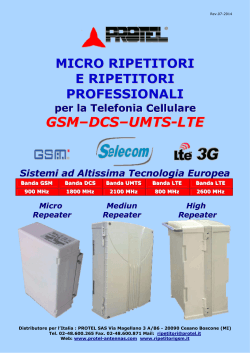 Micro Ripetitori - Repeater GSM UMTS DCS LTE