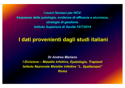 I dati provenienti dagli studi italiani - EpiCentro