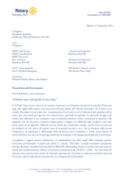 Settembre 2014 - Rotary Club Milano Nord