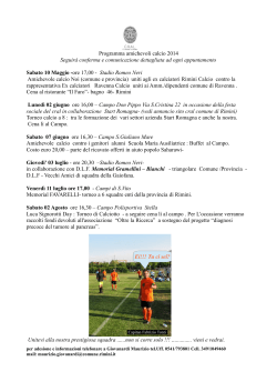 Programma incontri calcio 2014