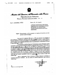 RAGIONERIA STATO circolari 2009_ricostruzione carriera sostegno