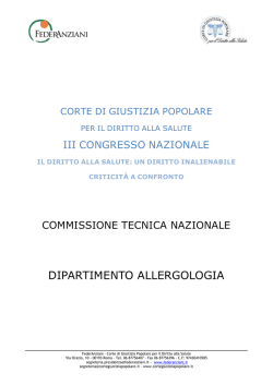 dipartimento allergologia - Corte di Giustizia Popolare per il diritto