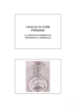 I NUCLEI DI CURE PRIMARIE