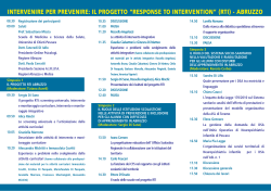 intervenire per prevenire: il progetto &ldquo;response to intervention&rdquo; (rti)