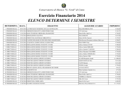 ELENCO 2014 I semestre - Conservatorio di Como
