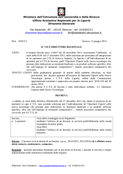 Integrazione Bando CTS SV