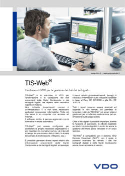 Scarica il datasheet del TIS-Web