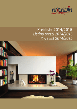 Preisliste 2014/2015 Listino prezzi 2014/2015 Price list