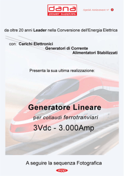 N. 01 - Generatore Lineare per Collaudi Ferrotramviari