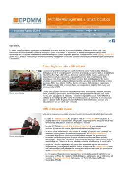 Smart logistics: una sfida urbana Reti di trasporto locale