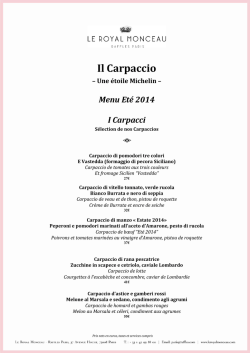 Il Carpaccio - Le Royal Monceau