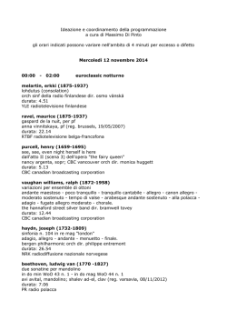 Mercoledì 12 novembre 2014