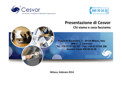 Presentazione Cesvor febbraio 2014