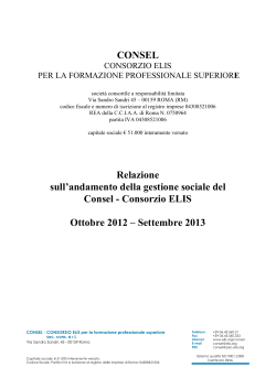 La relazione 2012-13