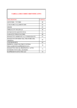 Tabella dei codici identificativi - pdf