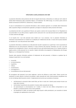 Informativa sulla protezione dei dati - M
