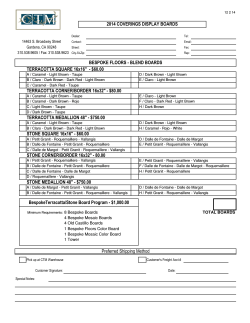 Bespoke Floors Board Order Form