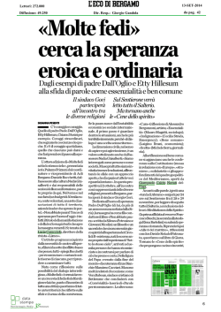 da pag. 42 13-SET-2014 Diffusione: 49.250 Lettori: 272.000 Dir