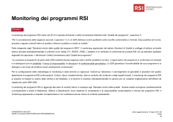 Monitoring dei programmi RSI