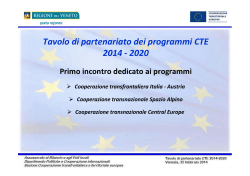 (UE) n. 1299/2013 - Cooperazione Territoriale Europea