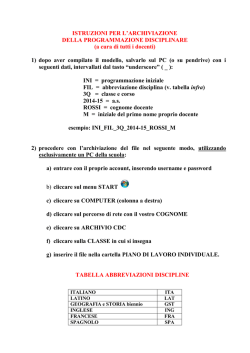 istruzioni presentazione programmazioni e piani di lavoro 2014-15