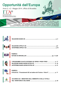 Newsletter N. 2 - Maggio 2014 Ufficio Ice di Bruxelles