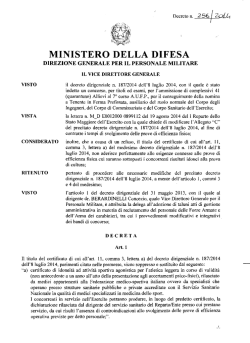 DECRETO DI MODIFICA BANDO