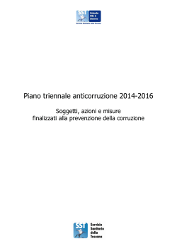 Piano triennale anticorruzione 2014-2016 - USL 6
