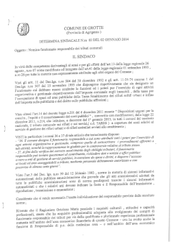 Determina Sindacale n. 2 / 2014