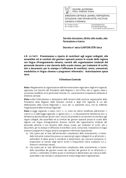 dec.di prenotazione.2014 - Regione Autonoma Friuli Venezia Giulia
