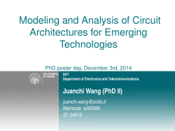 Modeling and Analysis of Circuit Architectures for Emerging