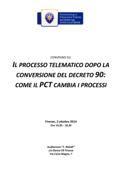 IL PROCESSO TELEMATIC CONVERSIONE DEL DEC COME IL