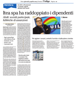 Itea spa ha raddoppiato i dipendenti