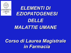 Infiammazione I parte - Dipartimento di Biotecnologie, chimica e