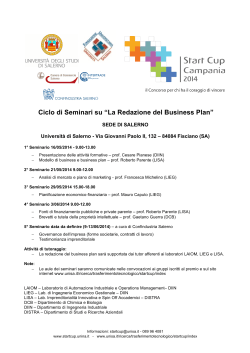 scarica file - Start Cup Campania 2014