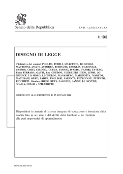 Disegno di Legge n. 1260 - Senato della Repubblica