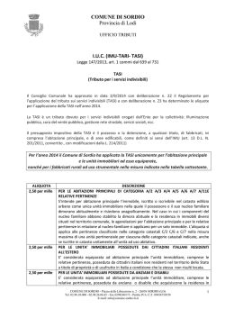 Istruzioni TASI 2014