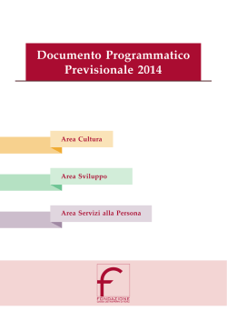 DPP 2014 - Fondazione Cassa dei Risparmi di Forl&igrave;