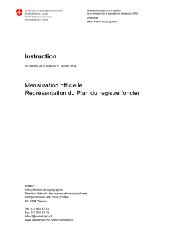 Instruction Mensuration officielle Repr&eacute;sentation du
