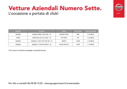 Vetture NISSAN NUMERO SETTE web GENNAIO