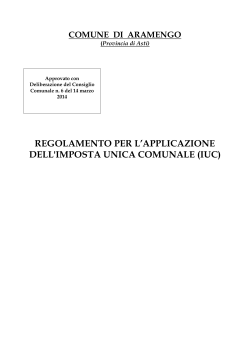 Regolamento IUC Comune di Aramengo - DCC 6