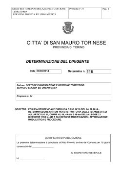 Determinazione n°116-2014 - Comune di San Mauro Torinese