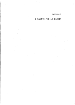I CADUTI PER LA PATRIA - Storia e Memoria di Bologna